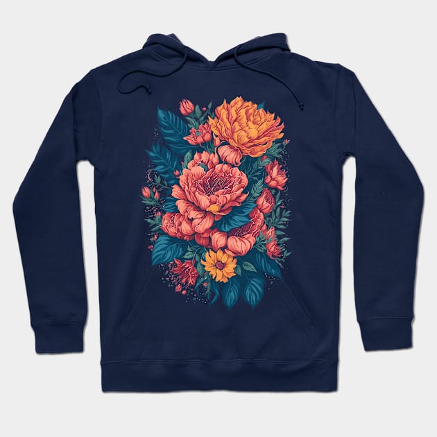 Pretty Flowers - Floral Hoodie by ElMass